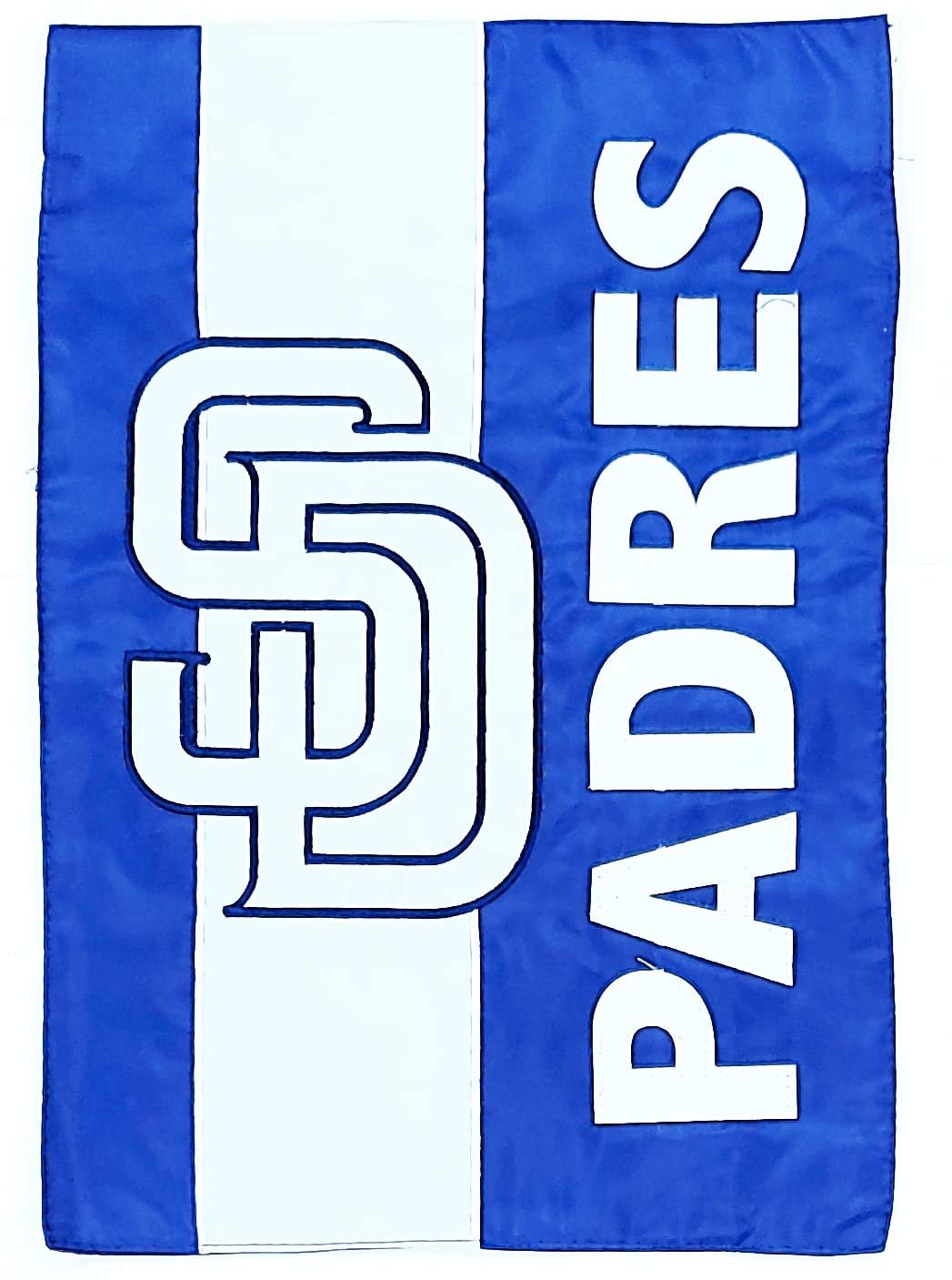 San Diego Padres Premium Double Sided Garden Flag Banner, Embellished Applique, 13x18 Inch, Display Pole Sold Separately
