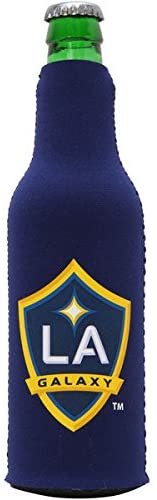 LA Galaxy MLS 16oz Drink Zipper Bottle Cooler Insulated Neoprene Beverage Holder, Logo Design