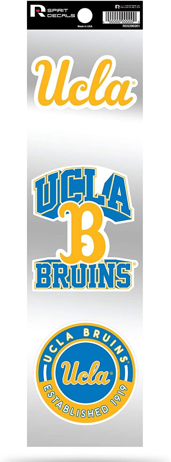 UCLA Bruins Triple Retro Throwback Spirit Decals Flat Vinyl Auto Home Sticker Sheet University of California Los Angeles