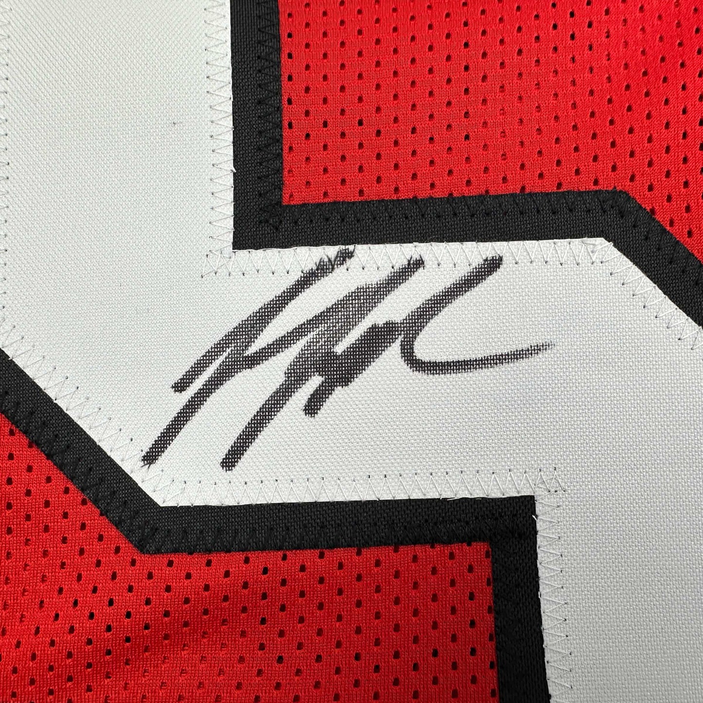 Autographed/Signed Jessie Tuggle Atlanta Red Football Jersey JSA COA