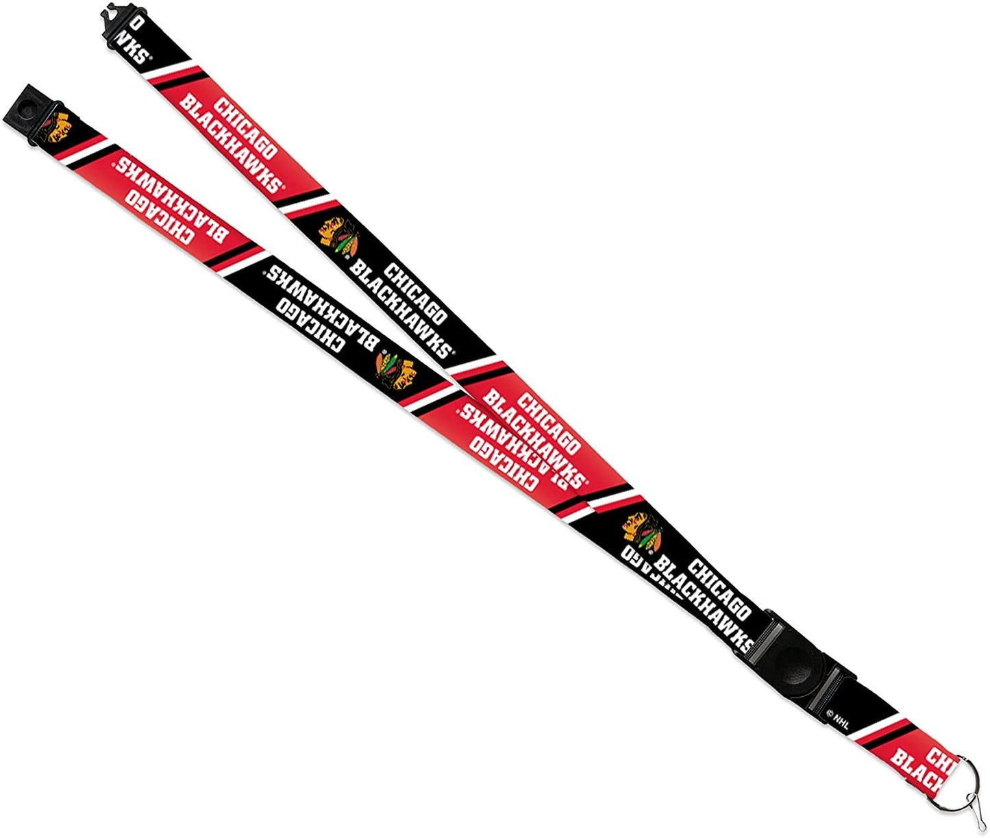 Chicago Blackhawks Lanyard Keychain Safety Breakaway Double Sided