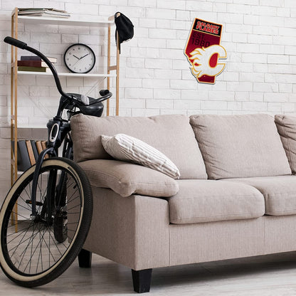 Calgary Flames 18" State Shape Pennant Soft Felt