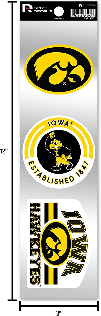 Charlotte Hornets 3-Piece Retro Decal Sticker Sheet, Die Cut, Clear Backing, 3x12 Inch