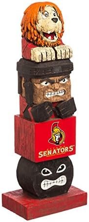 Ottawa Senators Tiki Totem Garden Statue, Hand Painted Resin, 16 Inch, Indoor Outdoor Decor, Officially Licensed