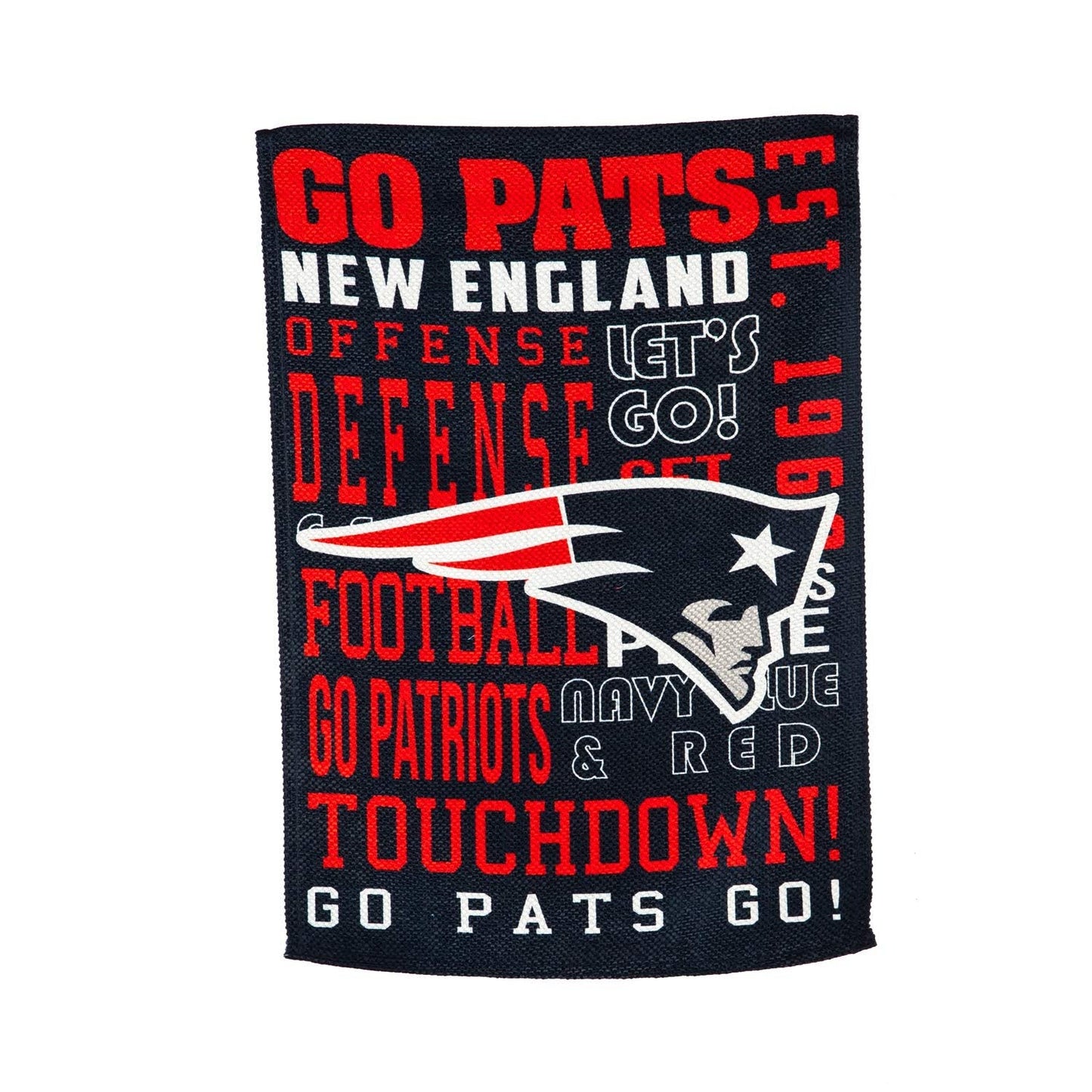 New England Patriots Premium Double Sided Banner Flag 28x44 Inch Fan Rules Design Indoor Outdoor