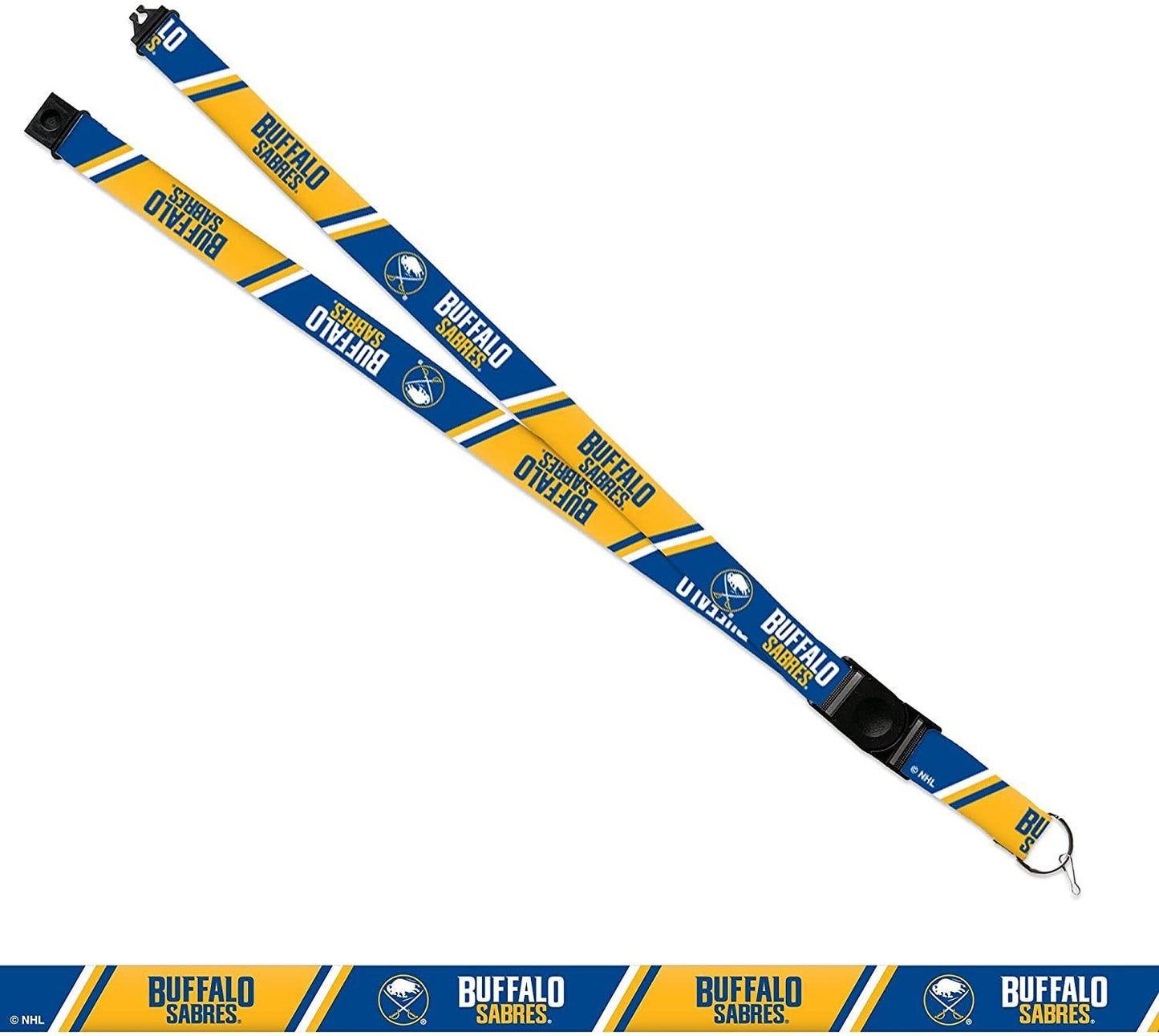 Buffalo Sabres Lanyard Keychain Safety Breakaway Double Sided