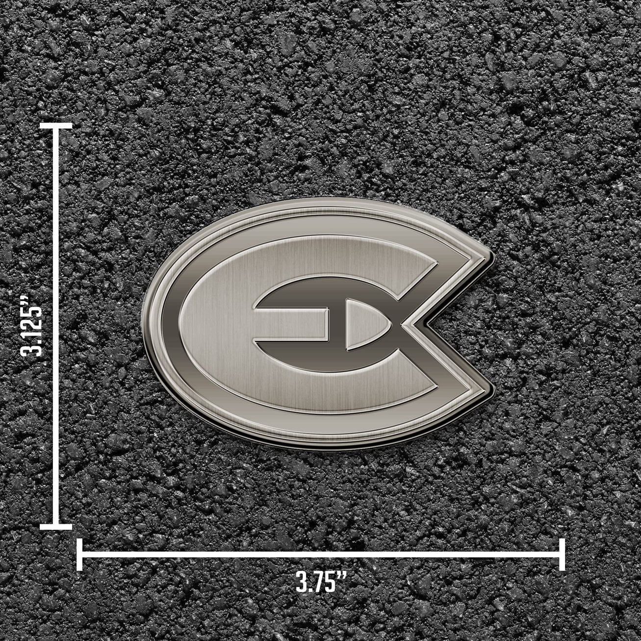 Rico Industries NCAA Wisconsin-Eau Claire Blugolds Antique Auto Emblem Antique Nickel Auto Emblem for Car/Truck/SUV