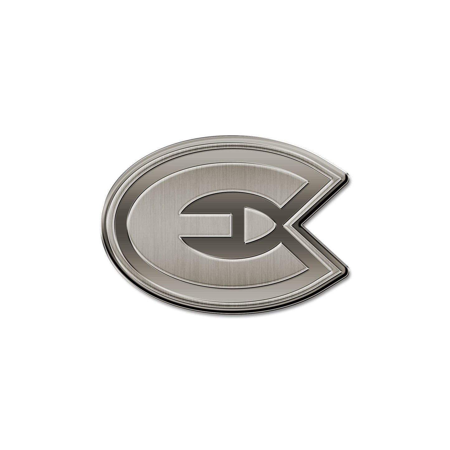 Rico Industries NCAA Wisconsin-Eau Claire Blugolds Antique Auto Emblem Antique Nickel Auto Emblem for Car/Truck/SUV