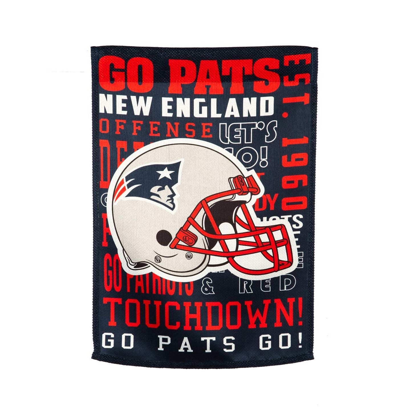 New England Patriots Premium Double Sided Banner Flag 28x44 Inch Fan Rules Design Indoor Outdoor