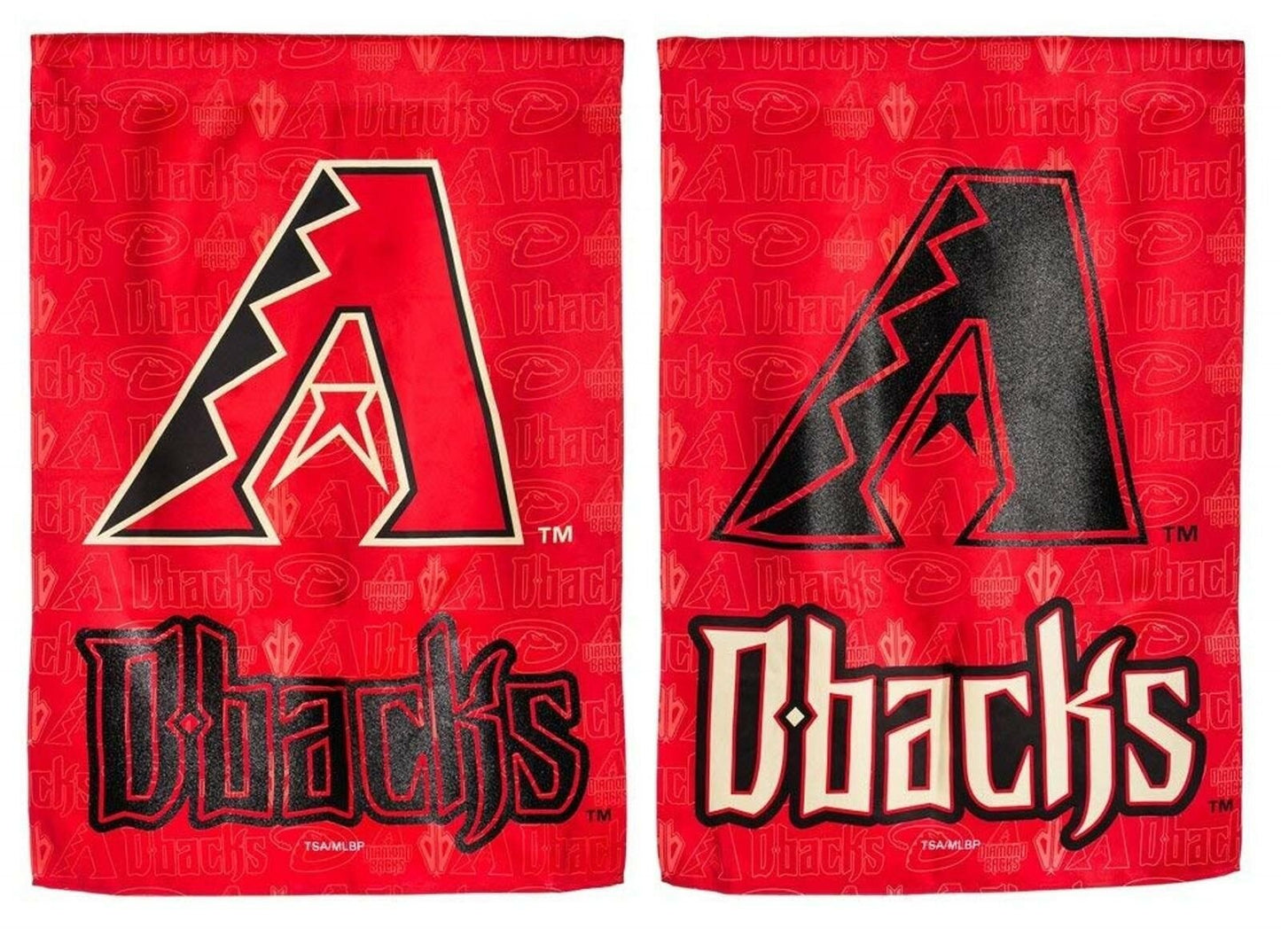 Arizona Diamondbacks EG GLITTER Premium 2-sided 29x43 BANNER House Flag Baseball