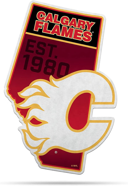 Calgary Flames 18" State Shape Pennant Soft Felt